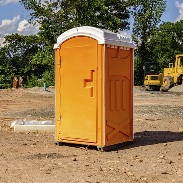 how often are the porta potties cleaned and serviced during a rental period in Jacksontown